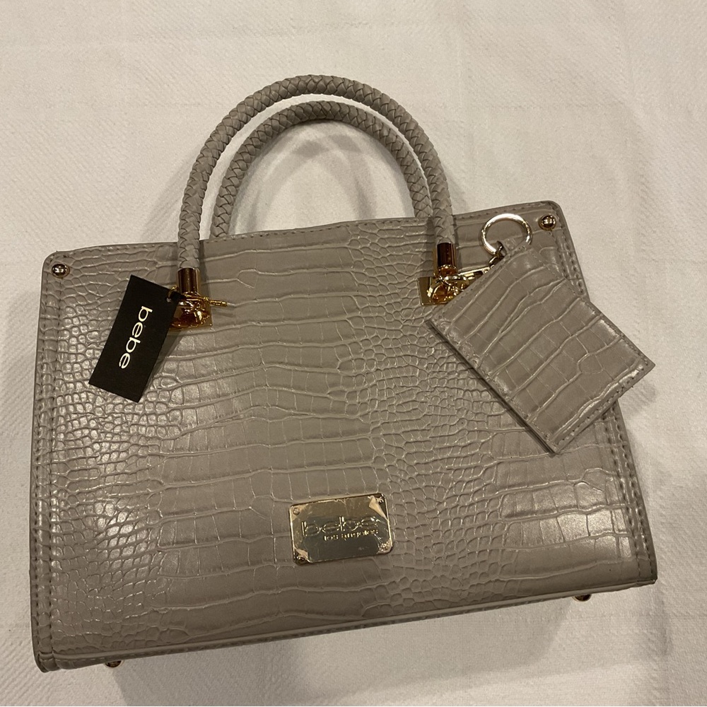 Bebe 	Bella Croco Satchel with Card Case